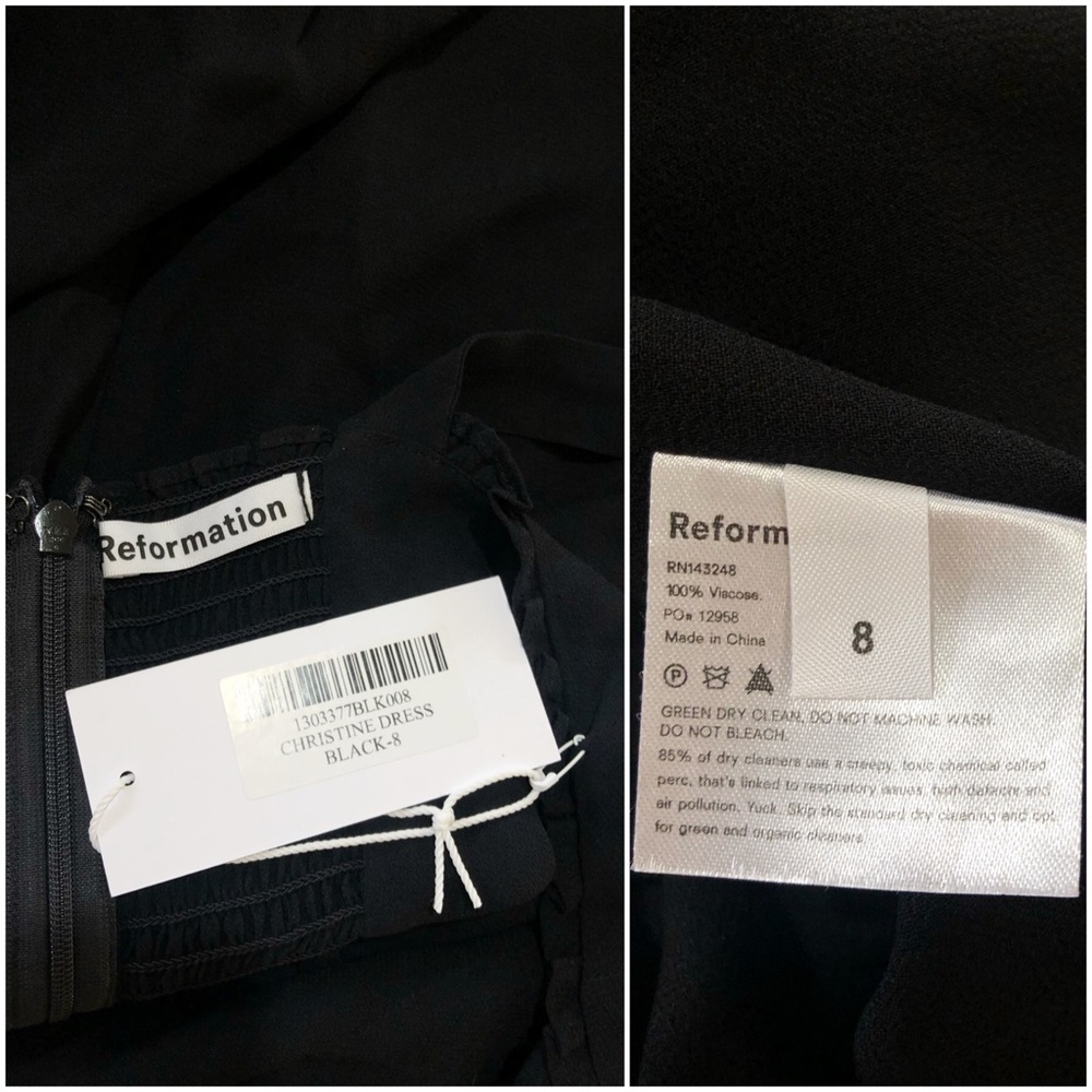Reformation Christine Shoulder Tie Ruffle Dress - Picture 11 of 11